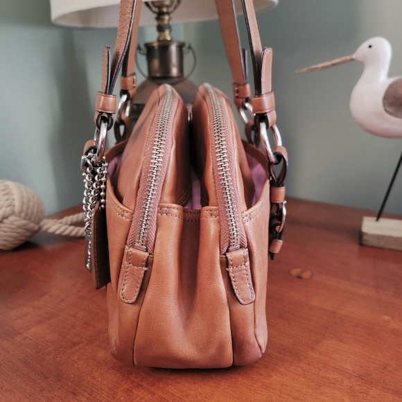 Coach Bonnie 12695 Satchel British Tan Leather Shoulder Bag Y2K - Picture 2 of 16